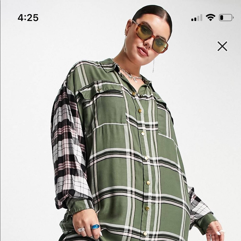 Asos Curve Plaid dress